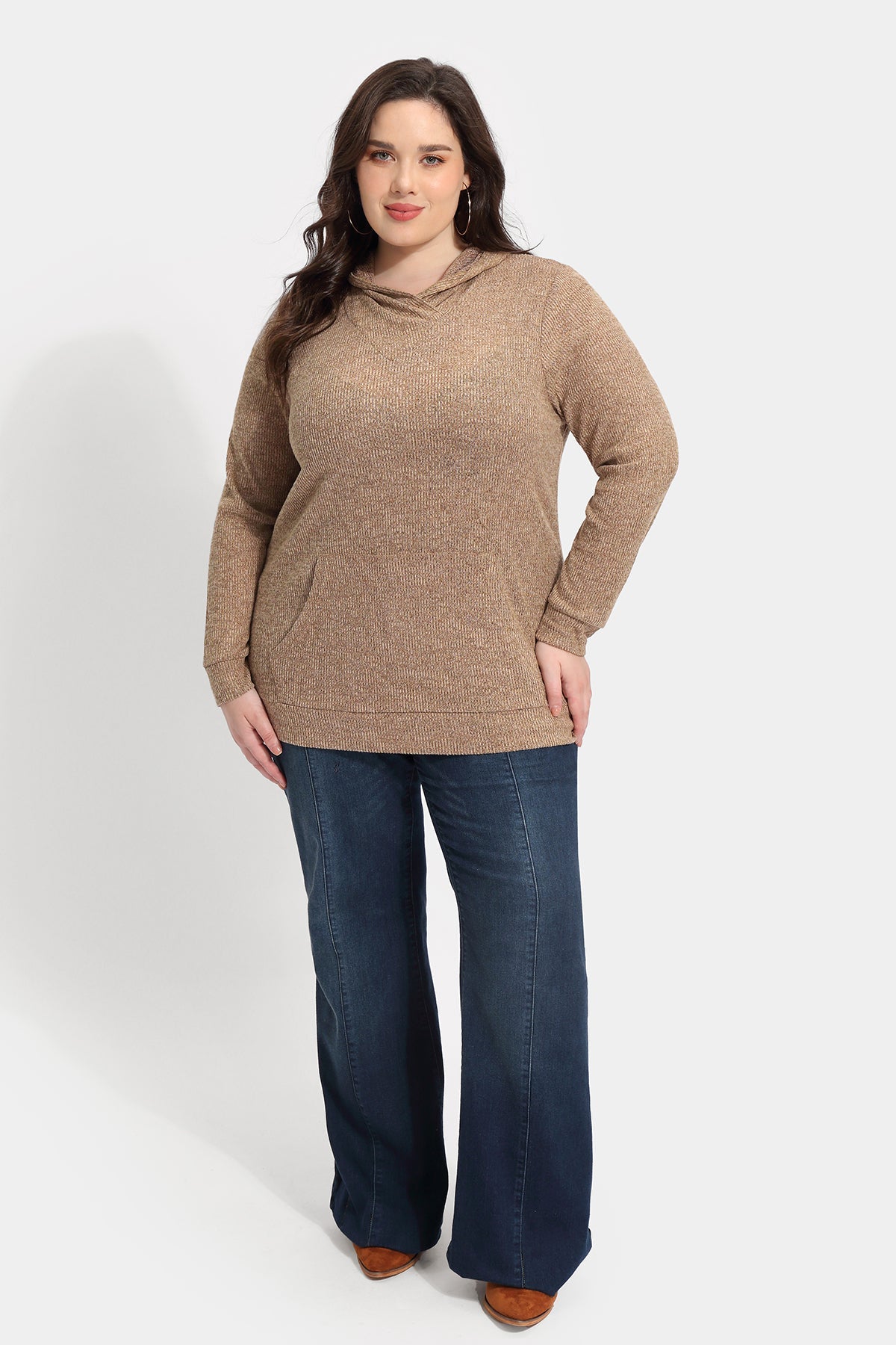 Solid Pockets Supersoft Sweatshirt Hoodie