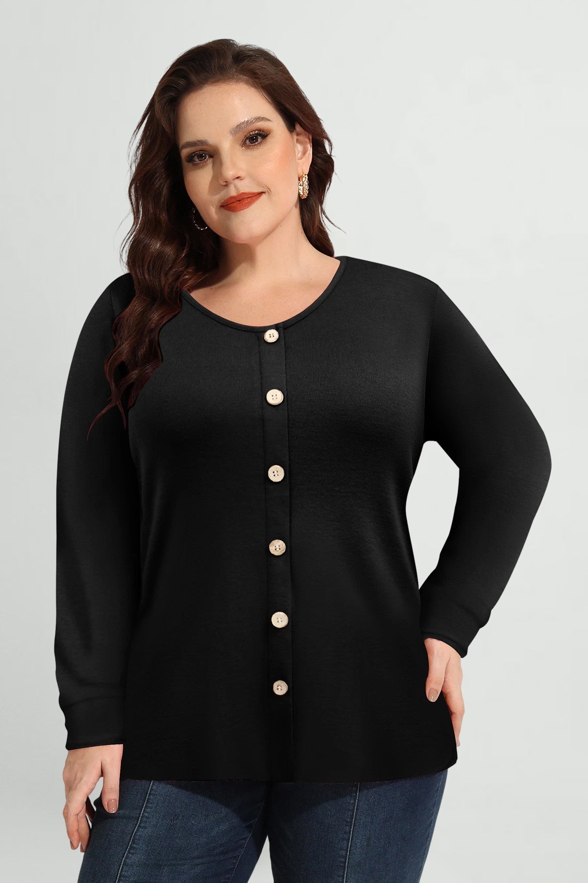 Essential Button Detail Long Sleeve Shirt