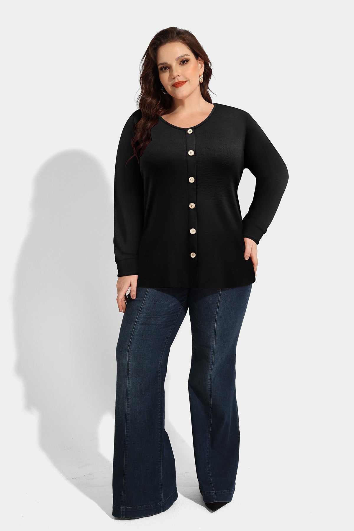 Essential Button Detail Long Sleeve Shirt
