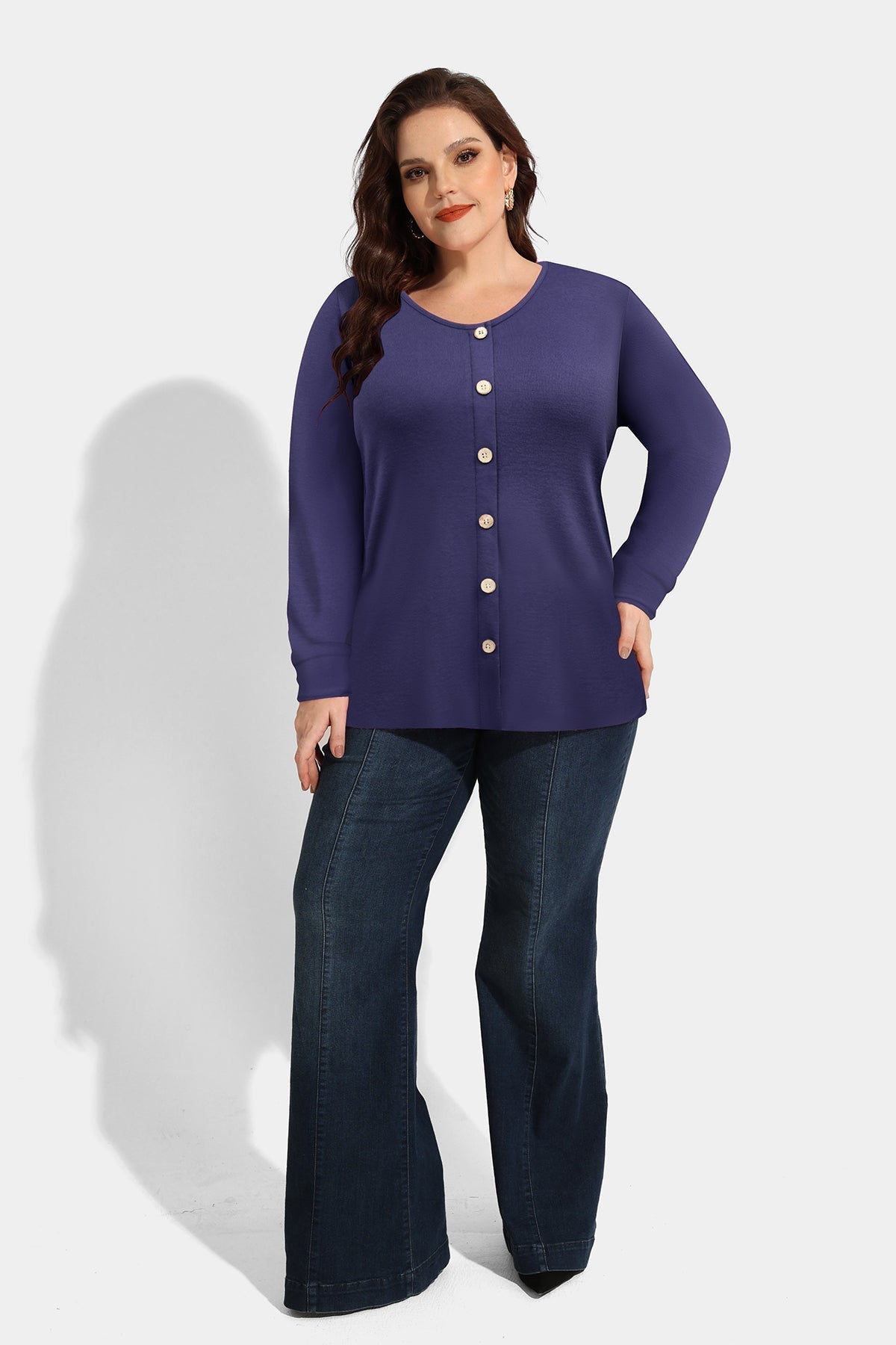 Essential Button Detail Long Sleeve Shirt