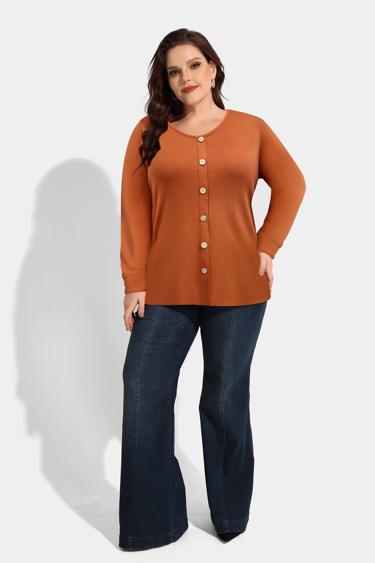 Essential Button Detail Long Sleeve Shirt