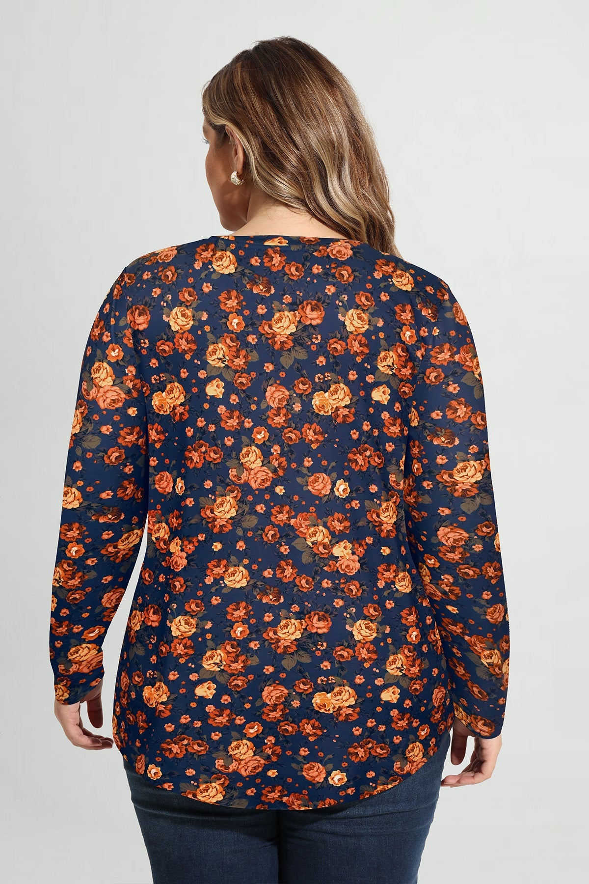 Ritera Floral Print Soft Flowy Long Sleeve T-Shirt