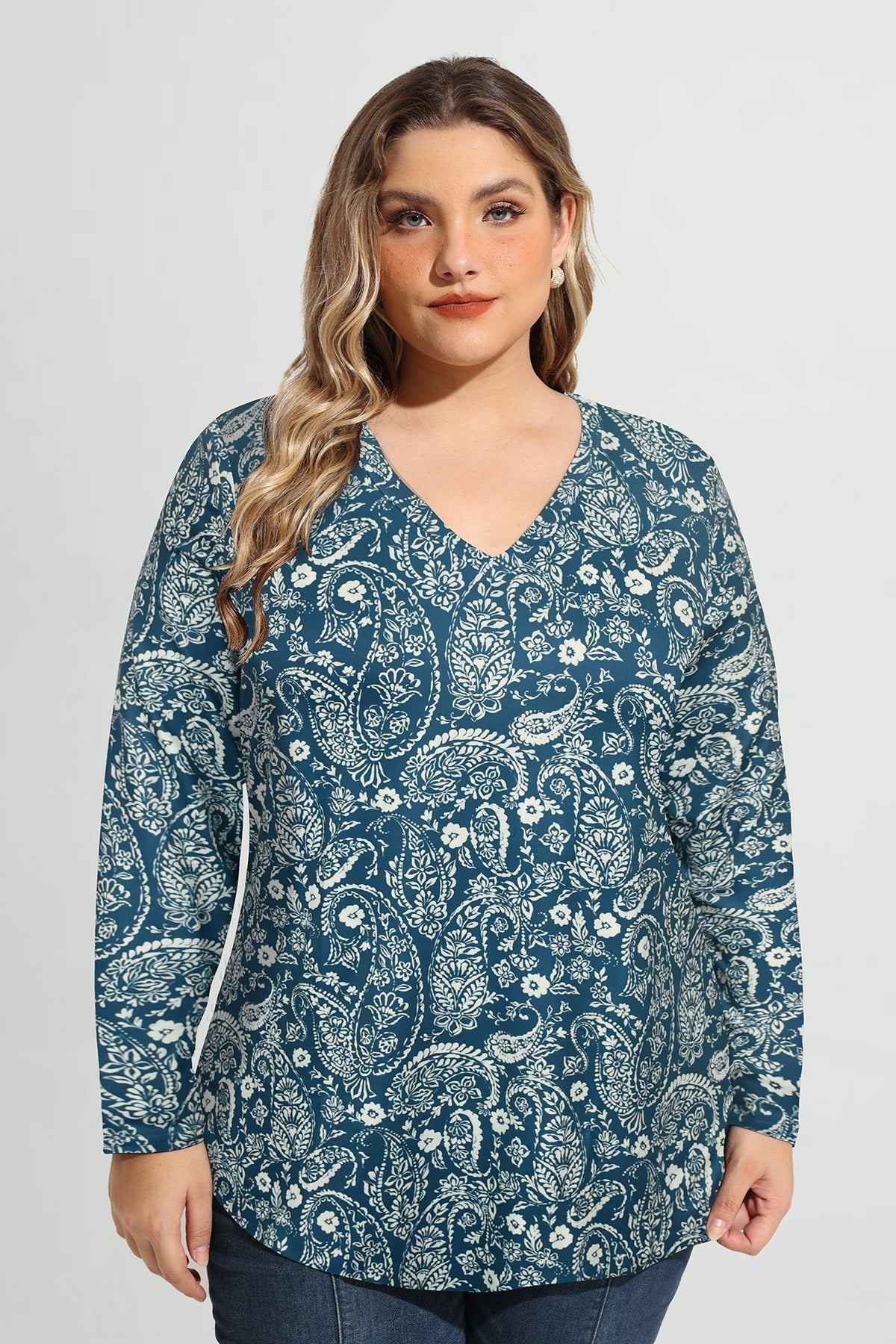 Ritera Floral Print Soft Flowy Long Sleeve T-Shirt