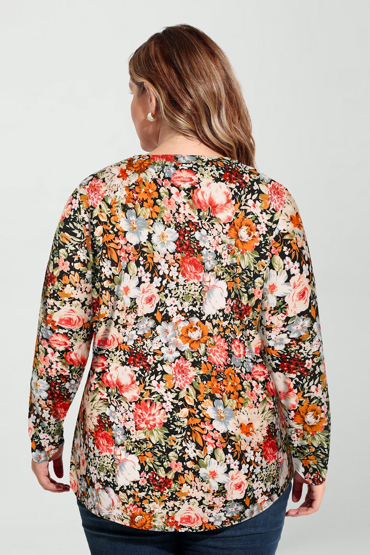 Ritera Floral Print Soft Flowy Long Sleeve T-Shirt
