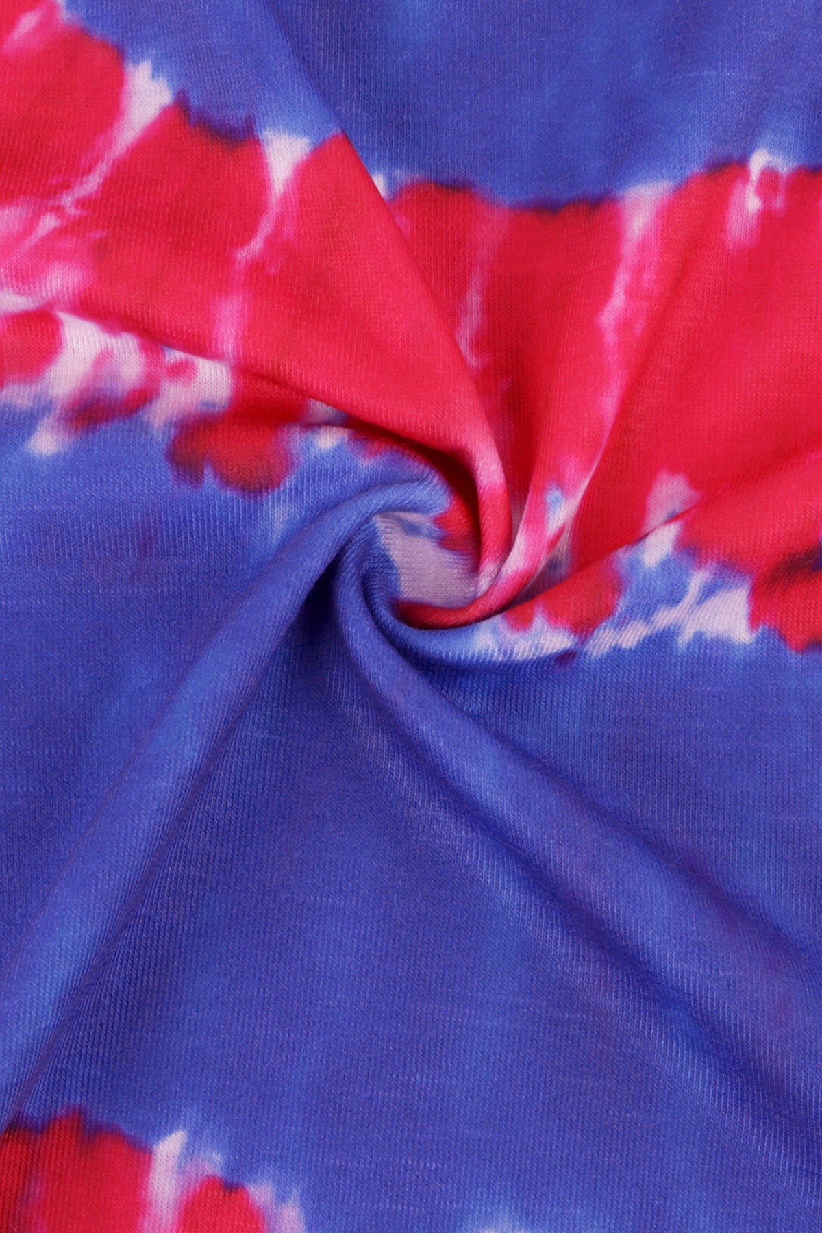 Tie Dye Spiral Split Short Sleeve T-Shirt