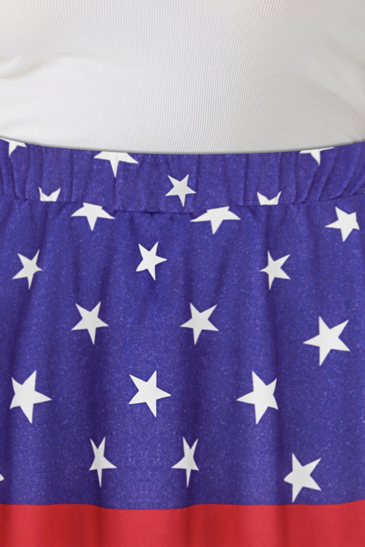 American Flag Drawstring Elasticated Waist Midi Skirt
