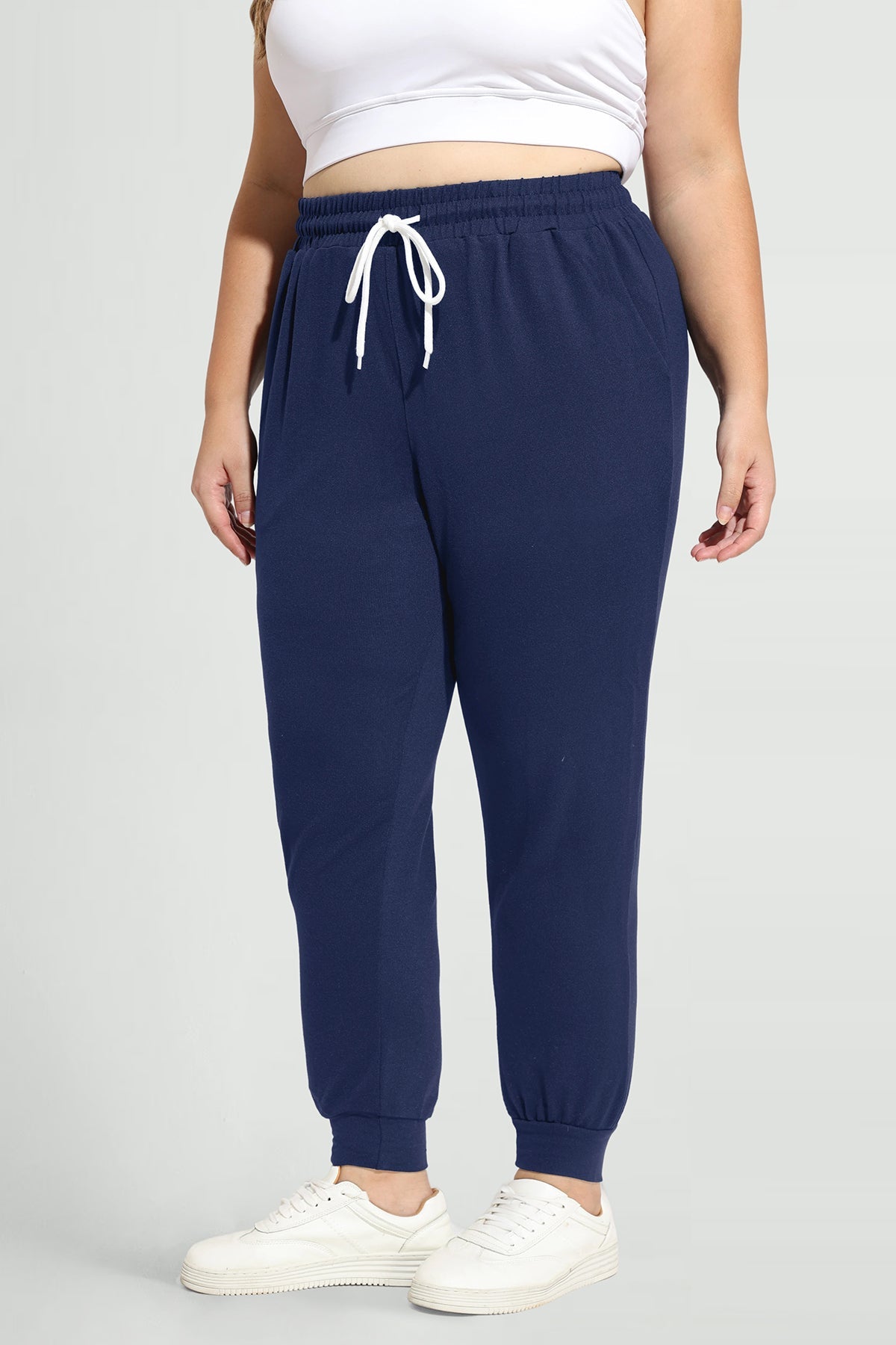 Drawstring Elastic Waist Pockets Sweatpants