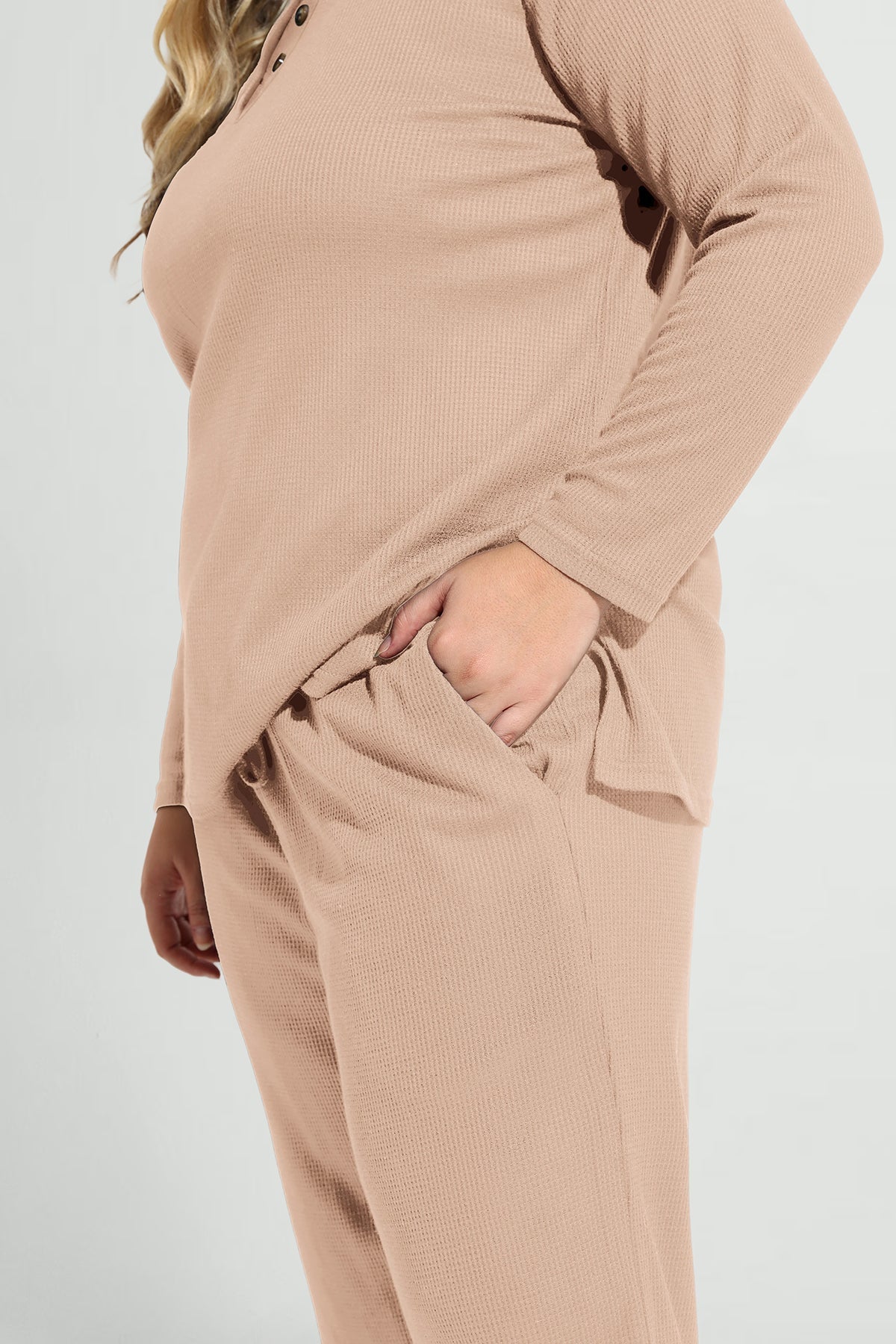 Solid Essential Casual Basic Loungewear Set