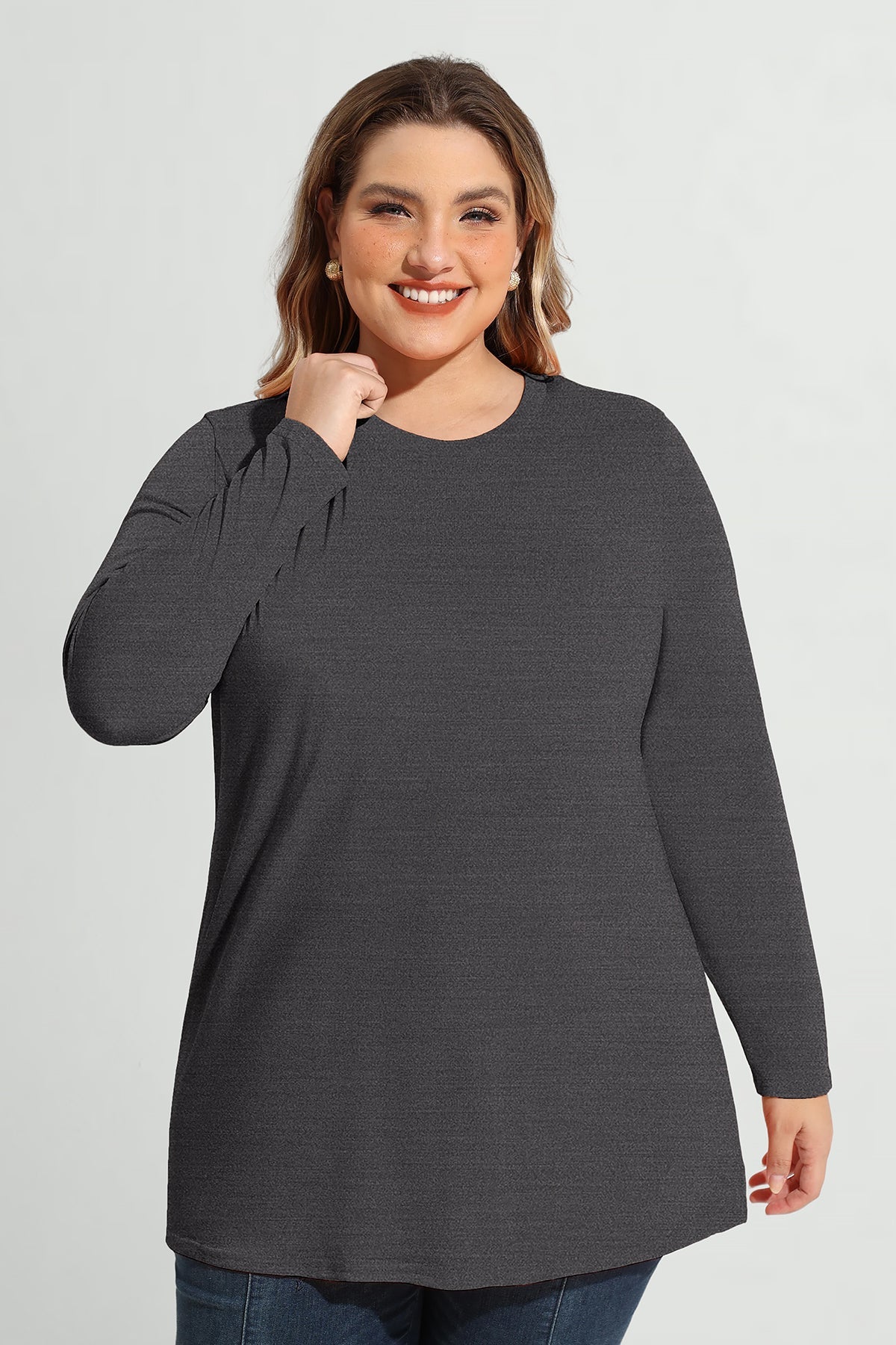 Solid Skinny Basic Long Sleeve Shirt