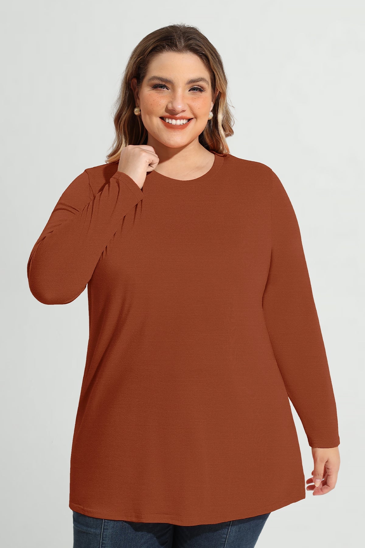 Solid Skinny Basic Long Sleeve Shirt