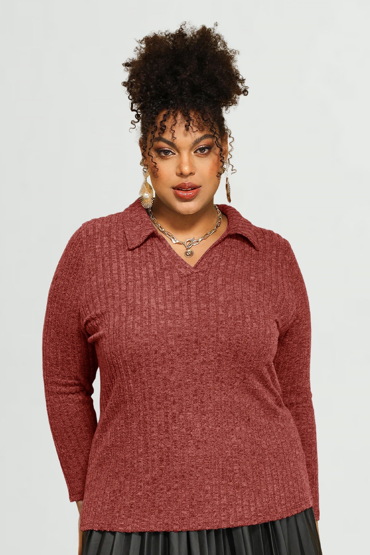 Supersoft Velvet Lapel Collar Basic Shirt