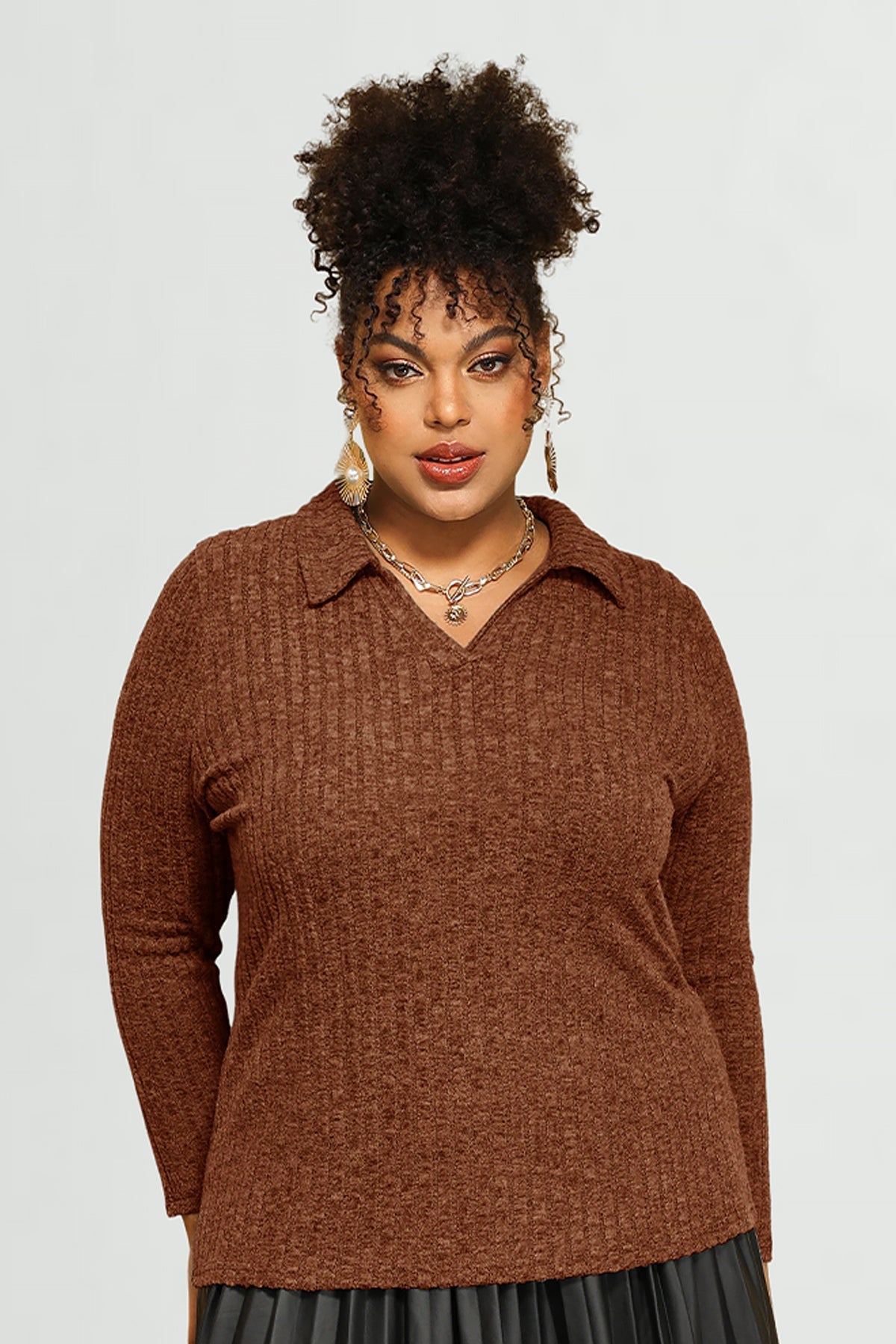 Supersoft Velvet Lapel Collar Basic Shirt