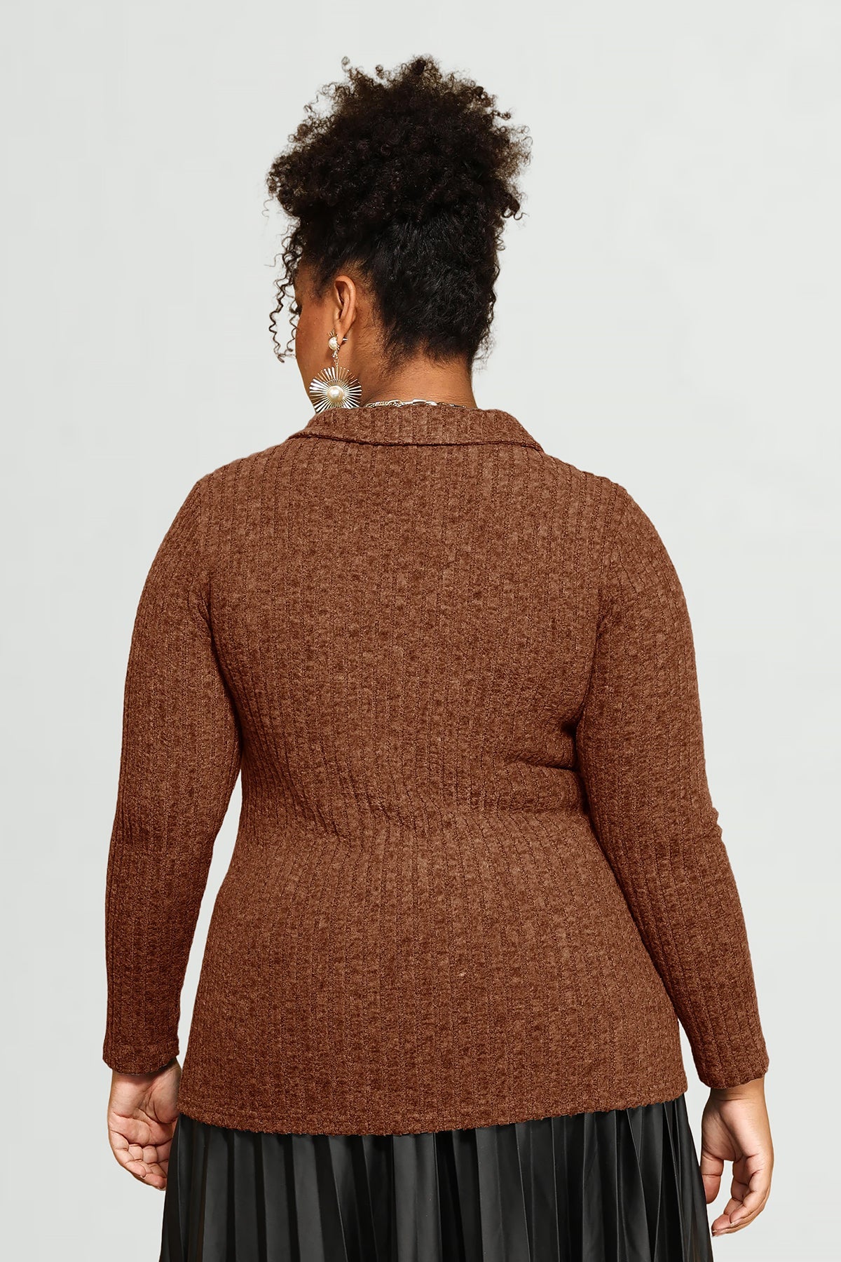 Supersoft Velvet Lapel Collar Basic Shirt