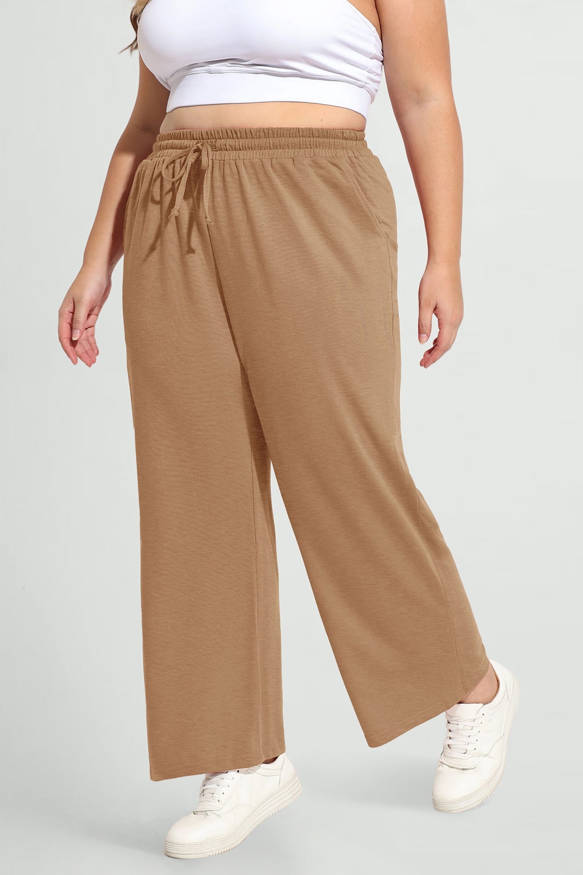 Drawstring Elasticated Waist Basic Pants