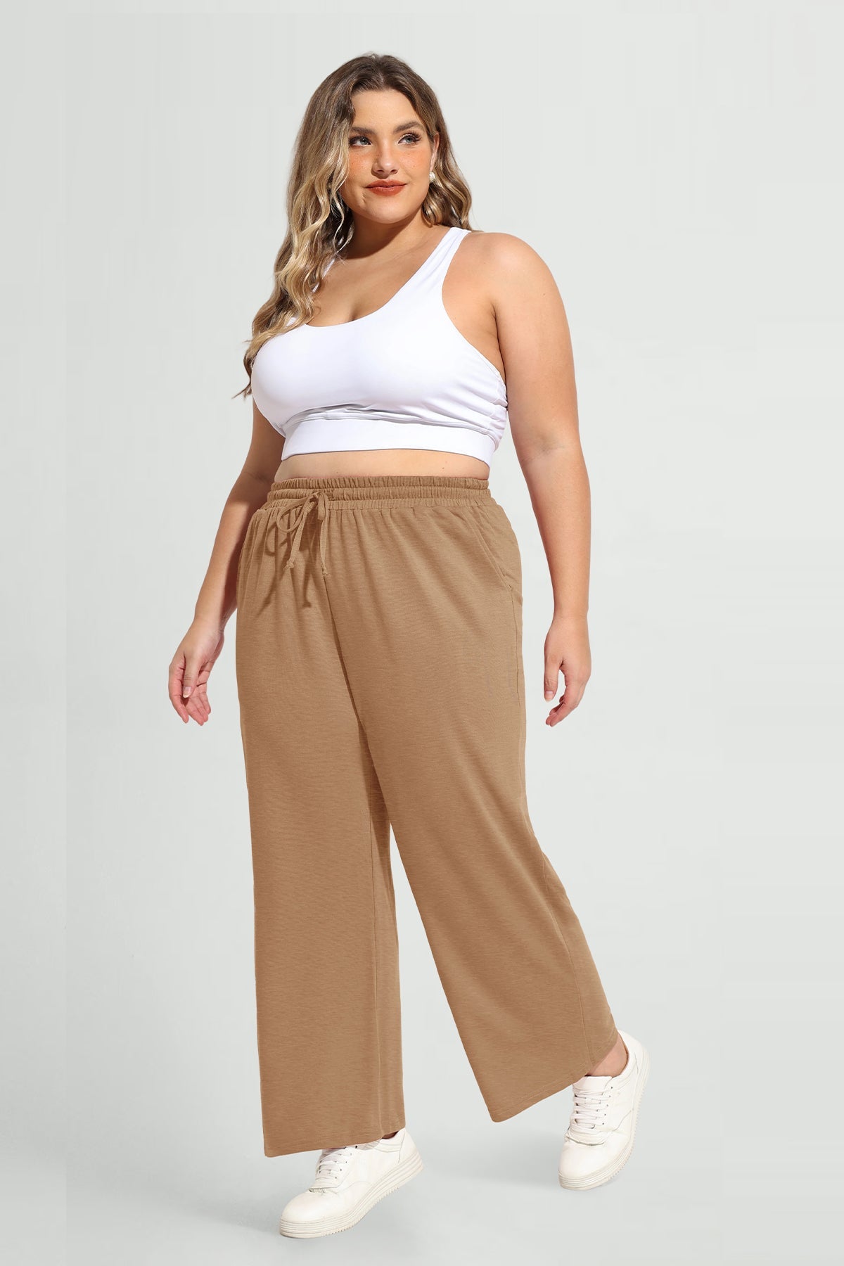 Drawstring Elasticated Waist Basic Pants