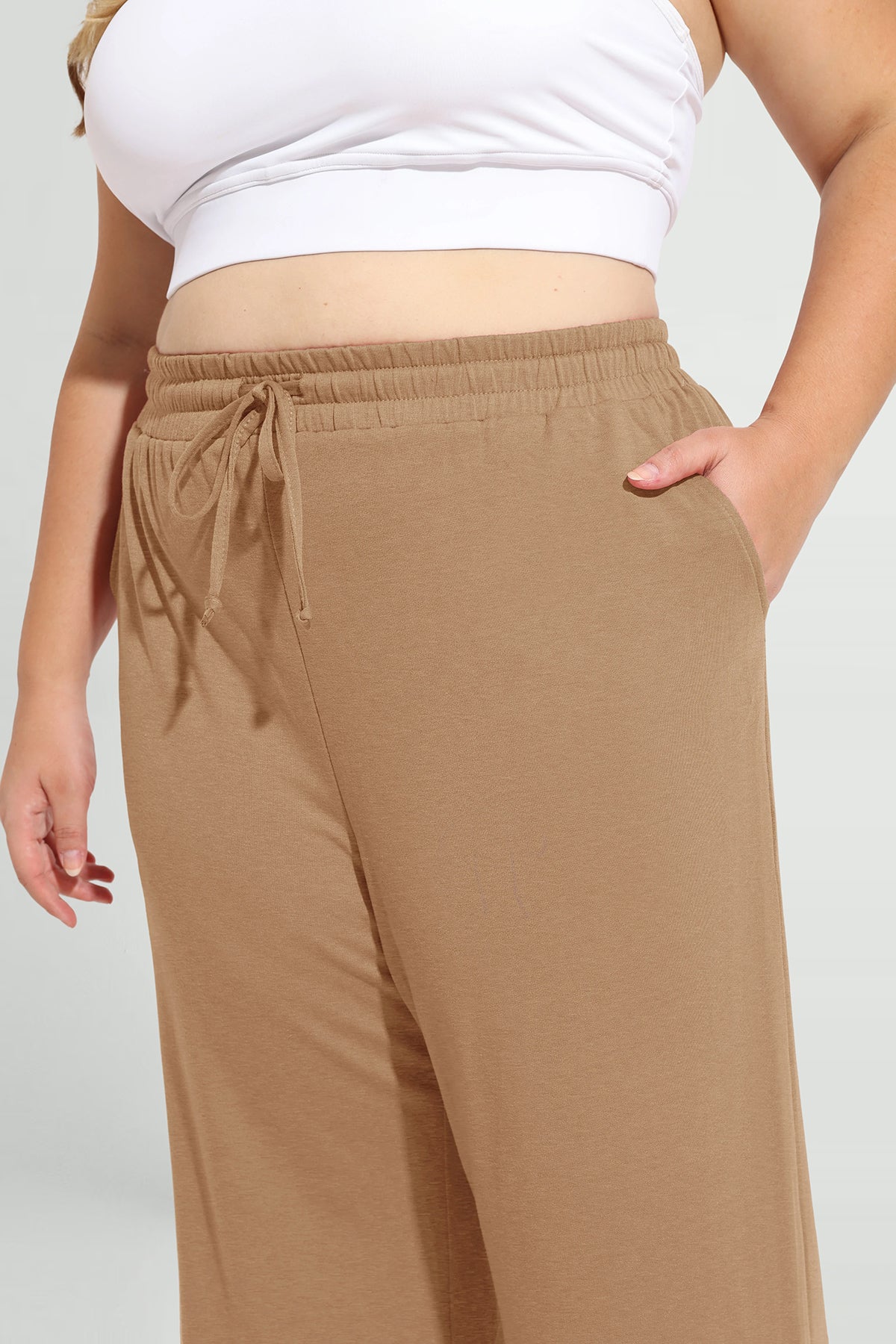 Drawstring Elasticated Waist Basic Pants