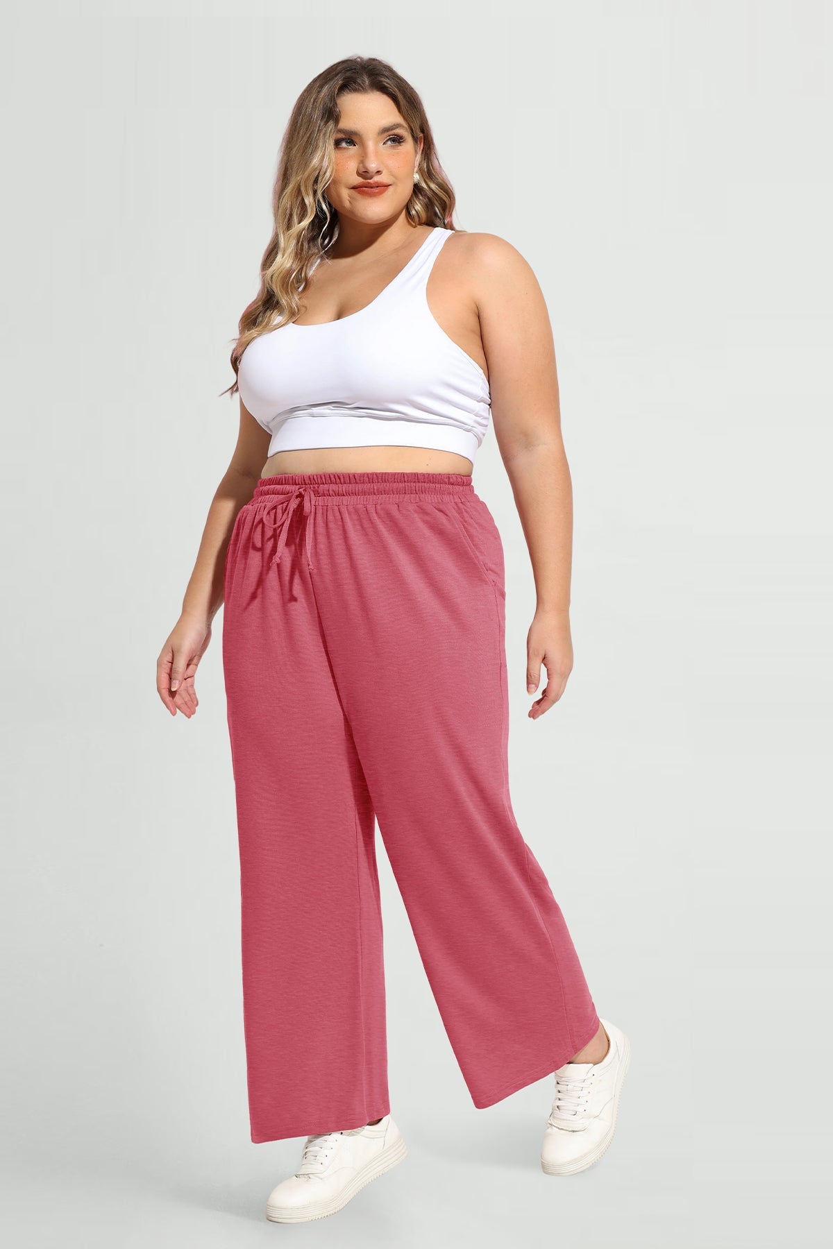 Drawstring Elasticated Waist Basic Pants