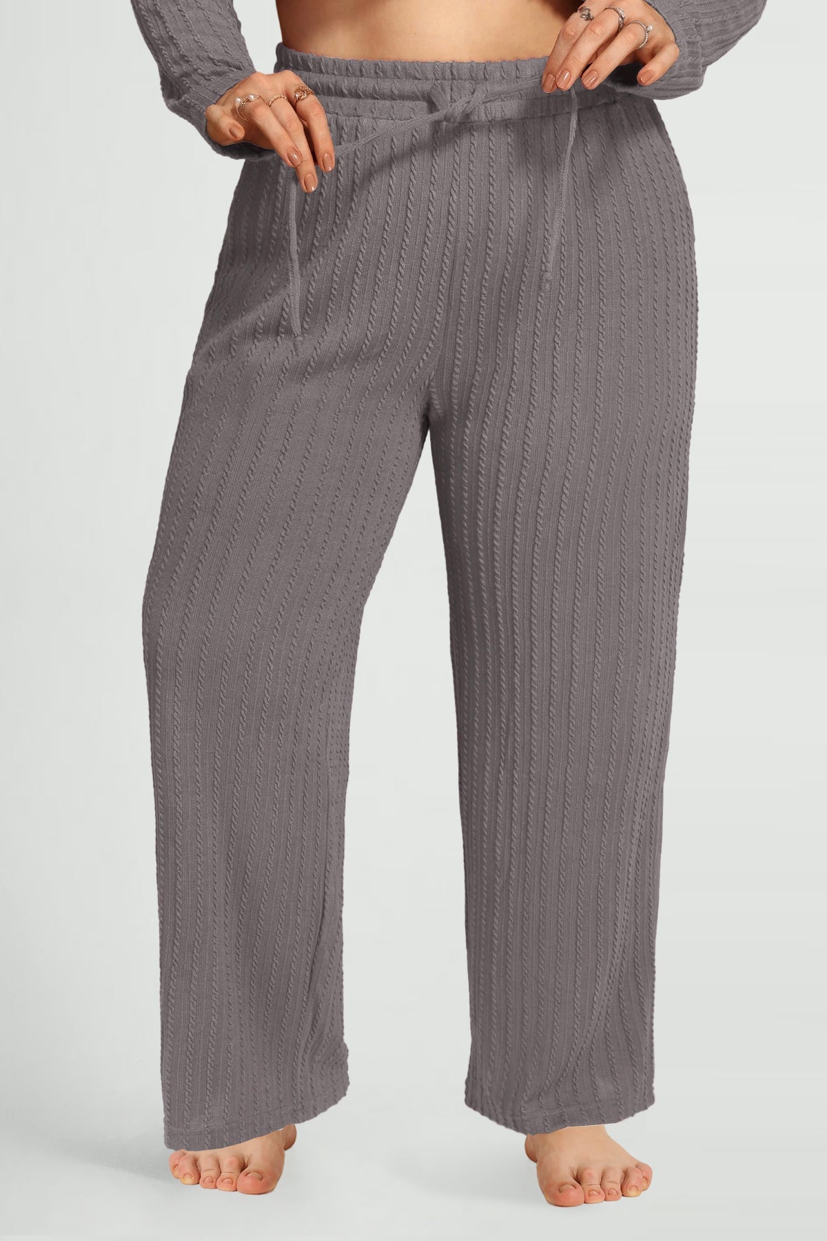 Pockets Drawstring Elasticated Waist Lounge Pants