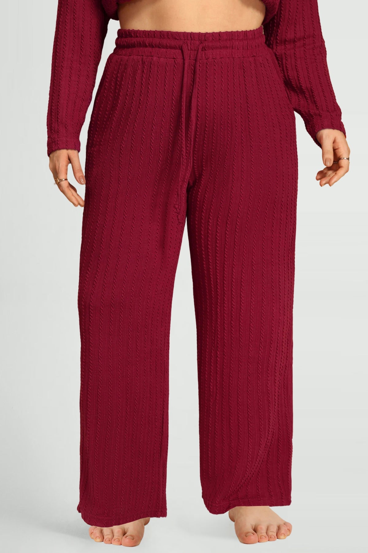 Pockets Drawstring Elasticated Waist Lounge Pants