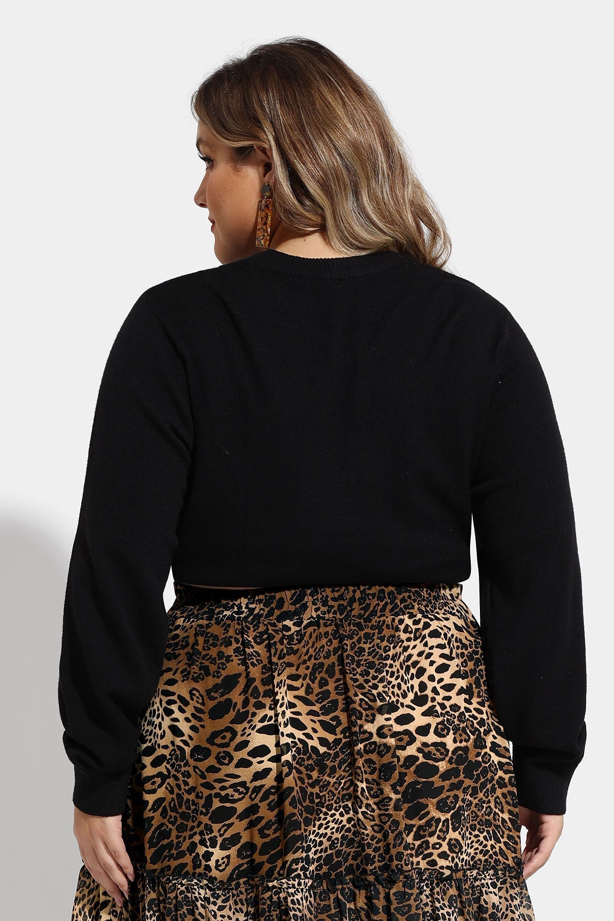 Essential Split Hem Skinny Long Sleeve Sweater