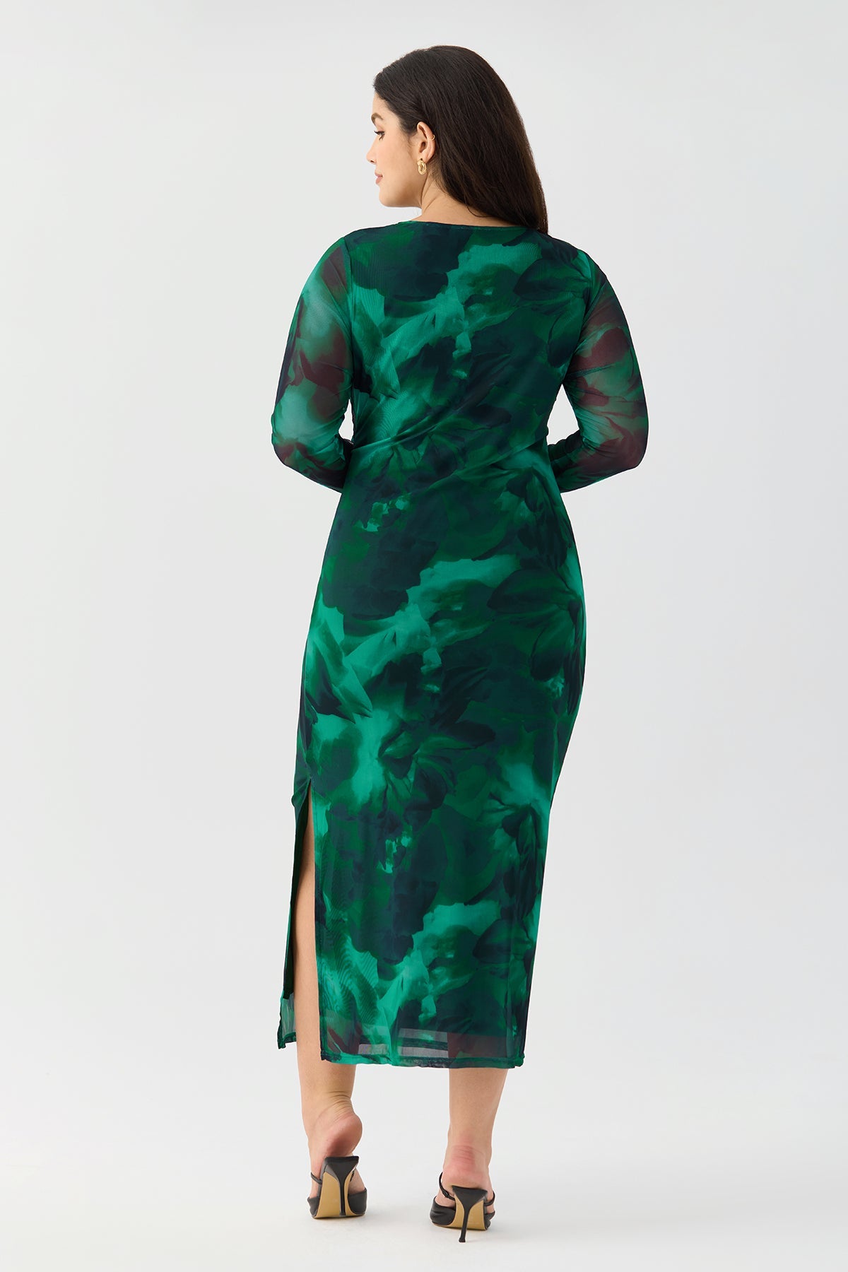 Ritera Plaid Ruched Chic Bodycon Cocktail Midi Dress