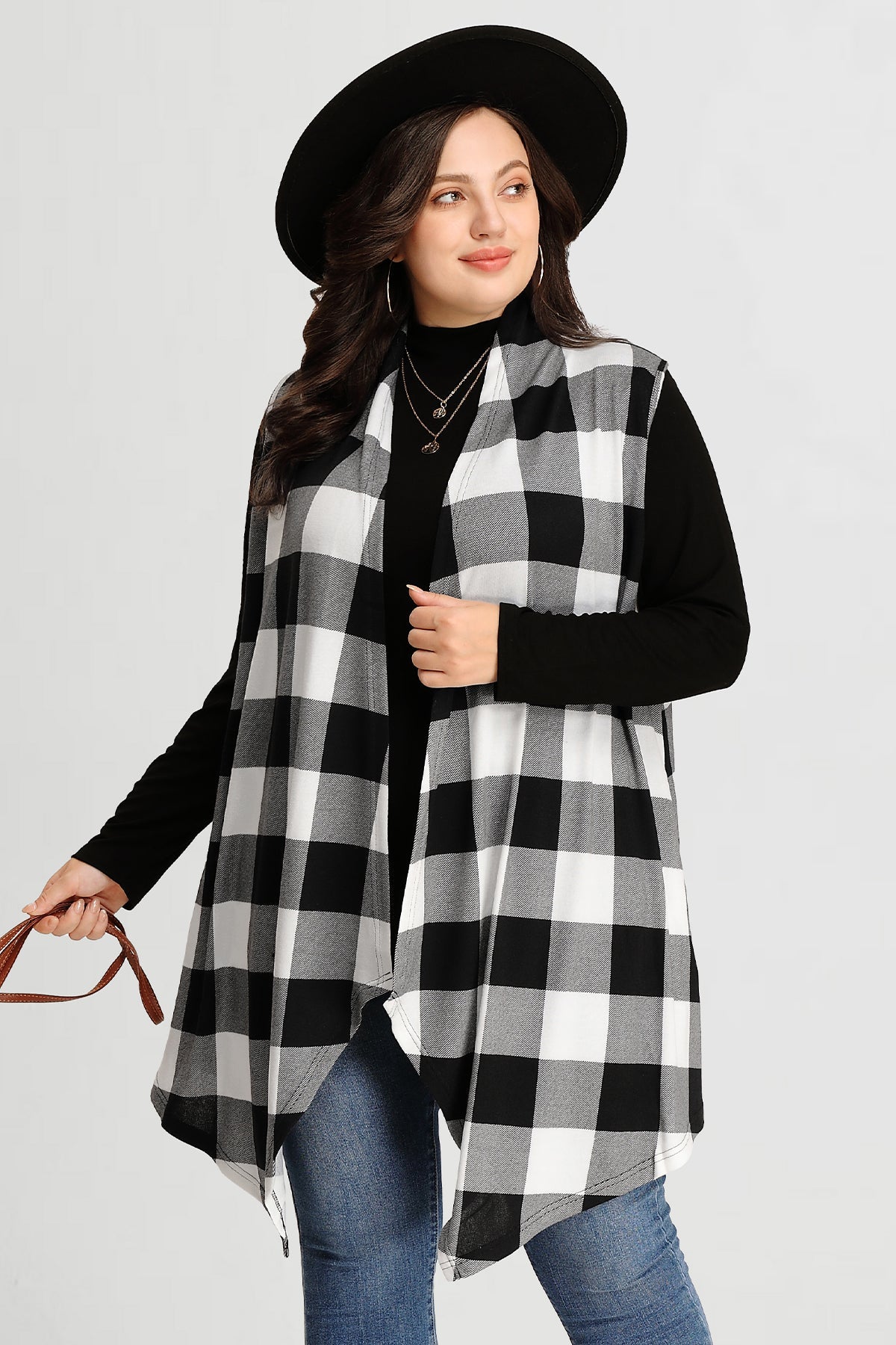 Ritera Draped Open Front Vest Sleeveless Waterfall Cardigan