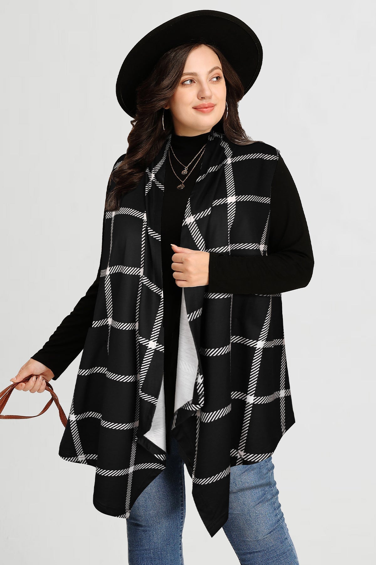 Ritera Draped Open Front Vest Sleeveless Waterfall Cardigan