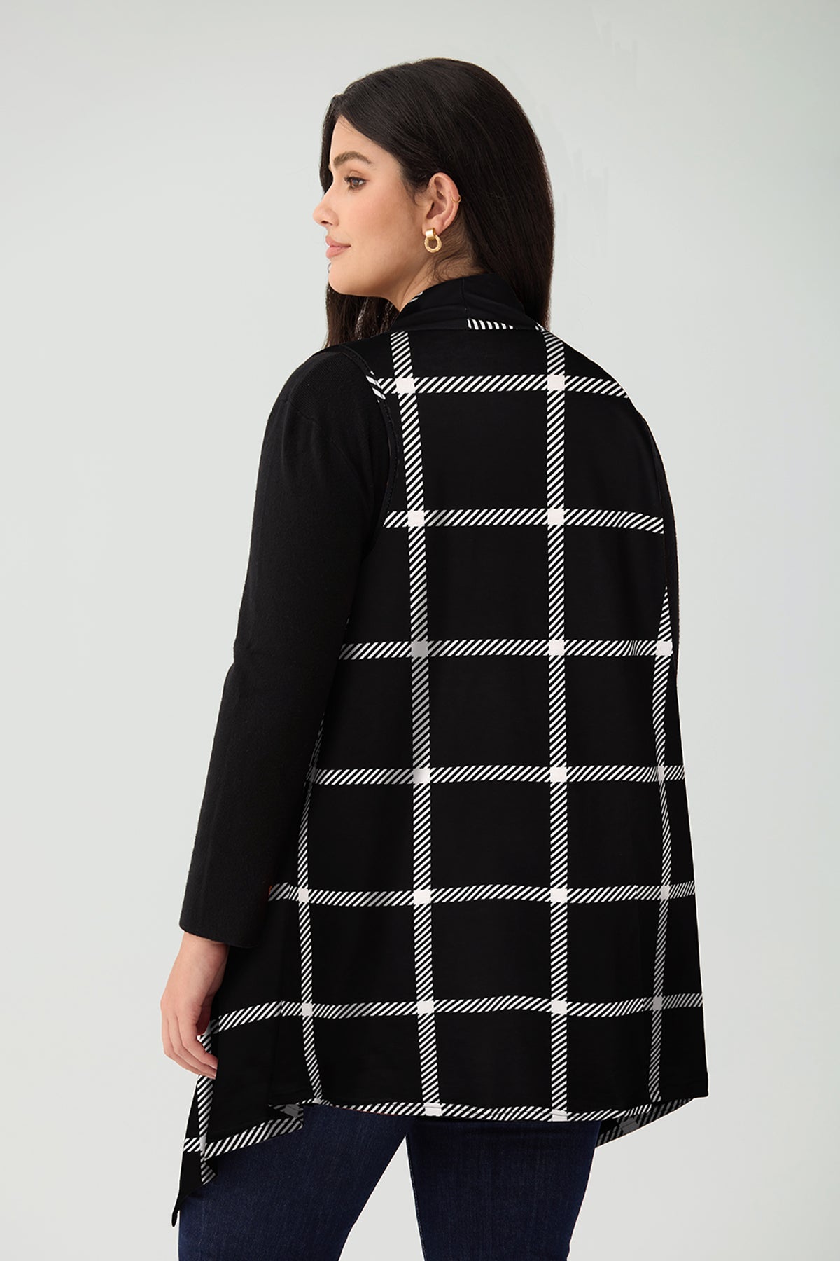 Ritera Draped Open Front Vest Sleeveless Waterfall Cardigan