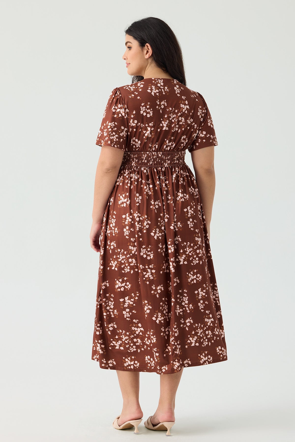 Ritera Pockets Elasticated Waist Floral A-line Maxi Dress