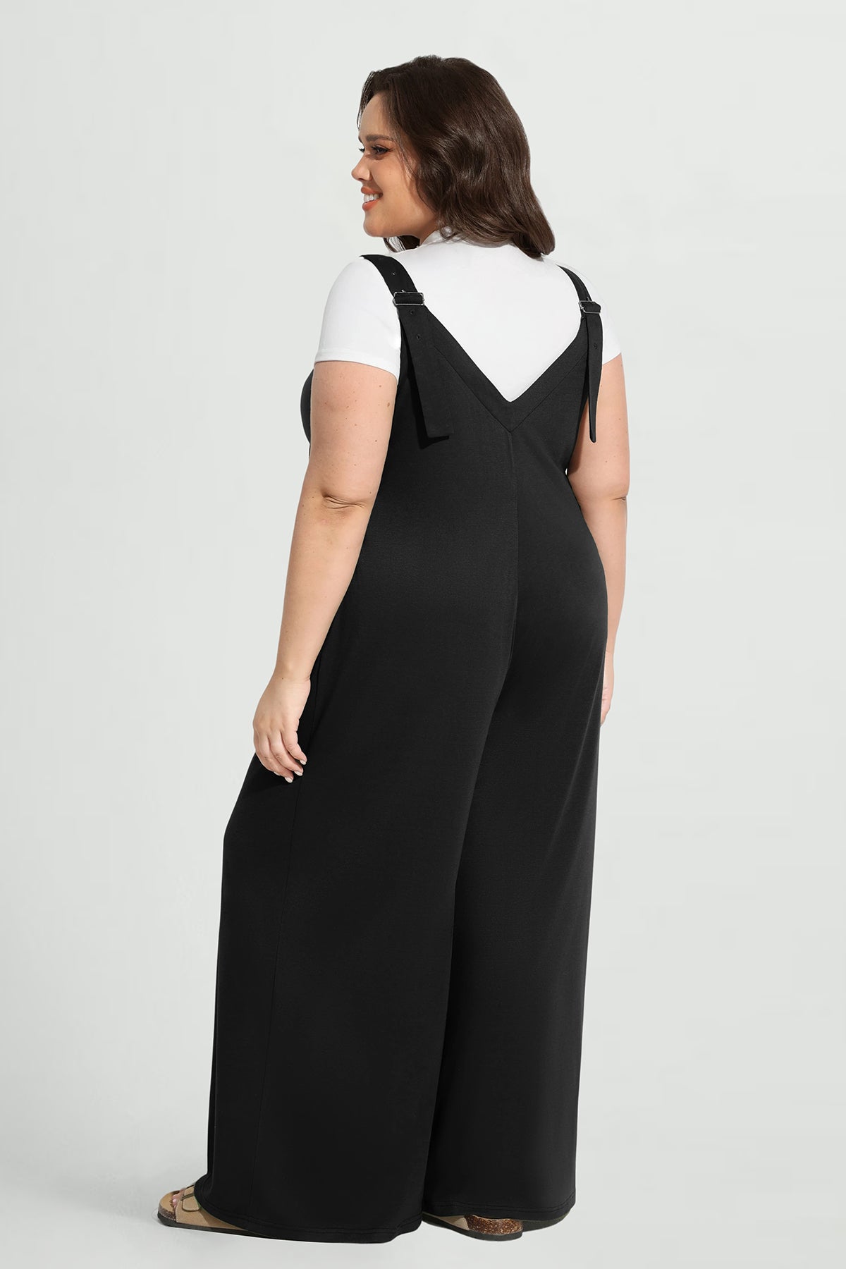 Ritera Pockets Pleated Cami Wide Leg Jumpsuit