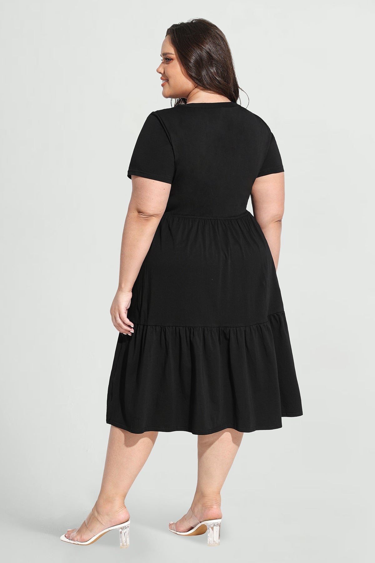 Ritera Pockets Button Up Floral A-line Midi Dress