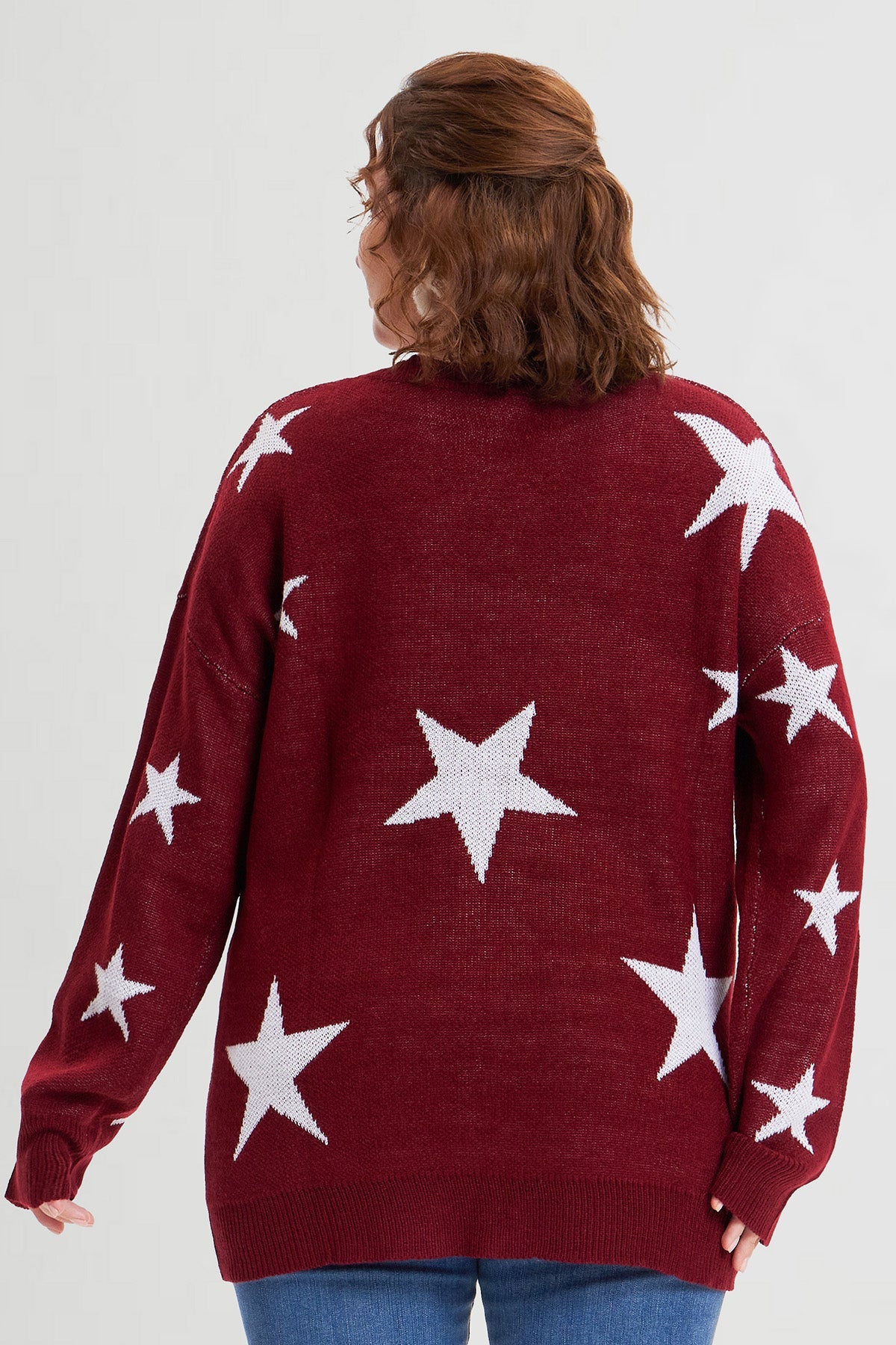 Star Prints V Neck Supersoft Sweaters