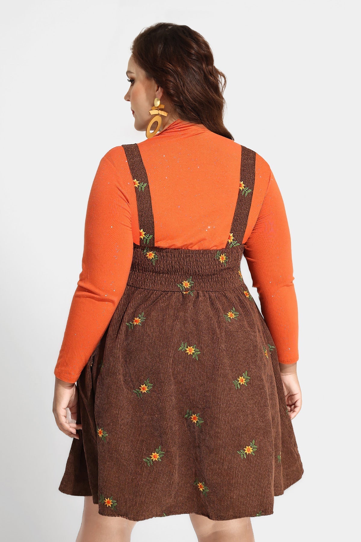 Ritera Adjustable Strap Floral Print Overall Knit Dress