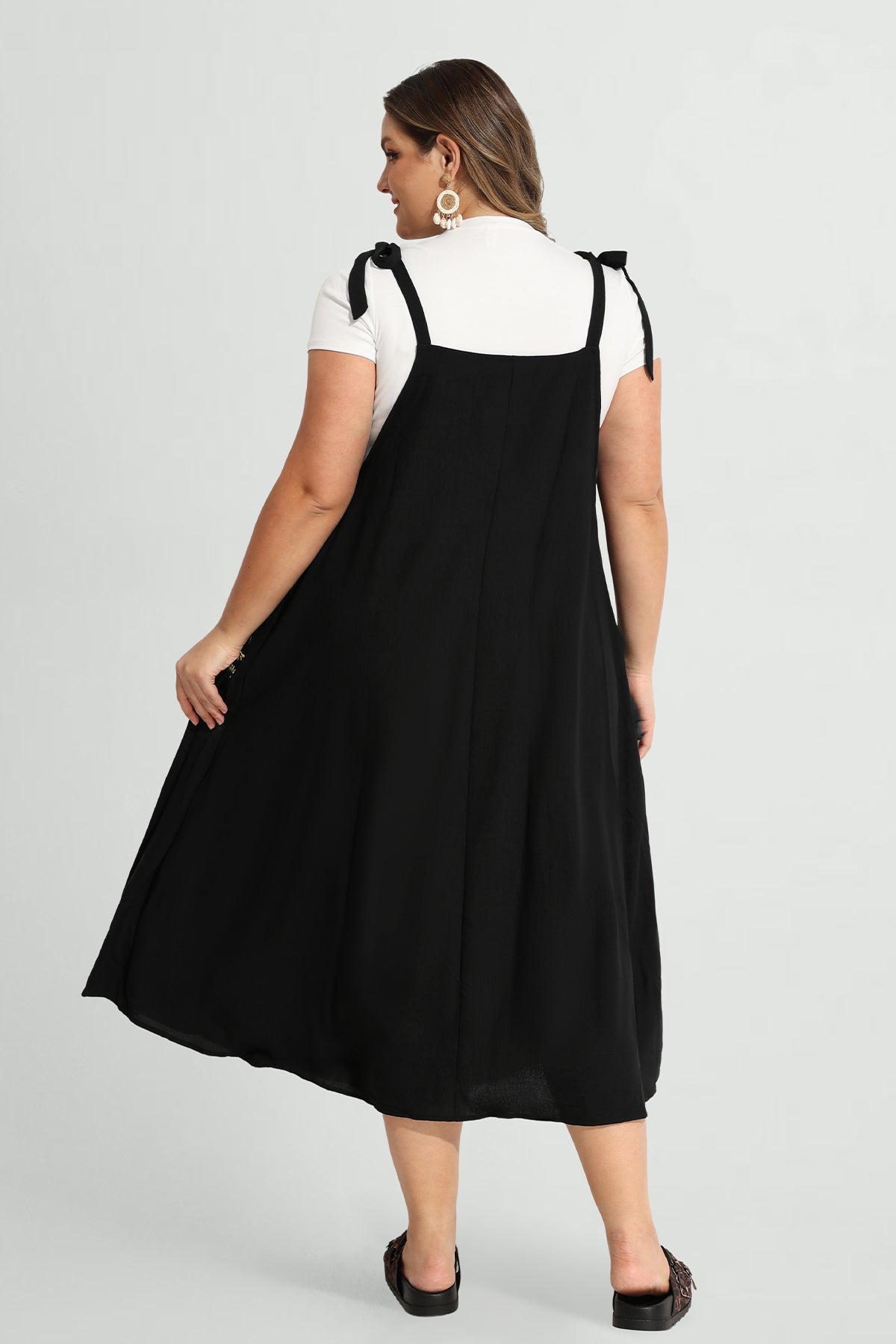 Floral Pocket Maxi Overall Dress with Adjustable Straps