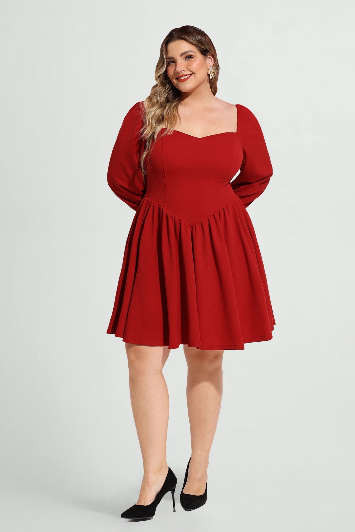 Supersoft Plain Square Neck Tie Back Pockets Mini Dress