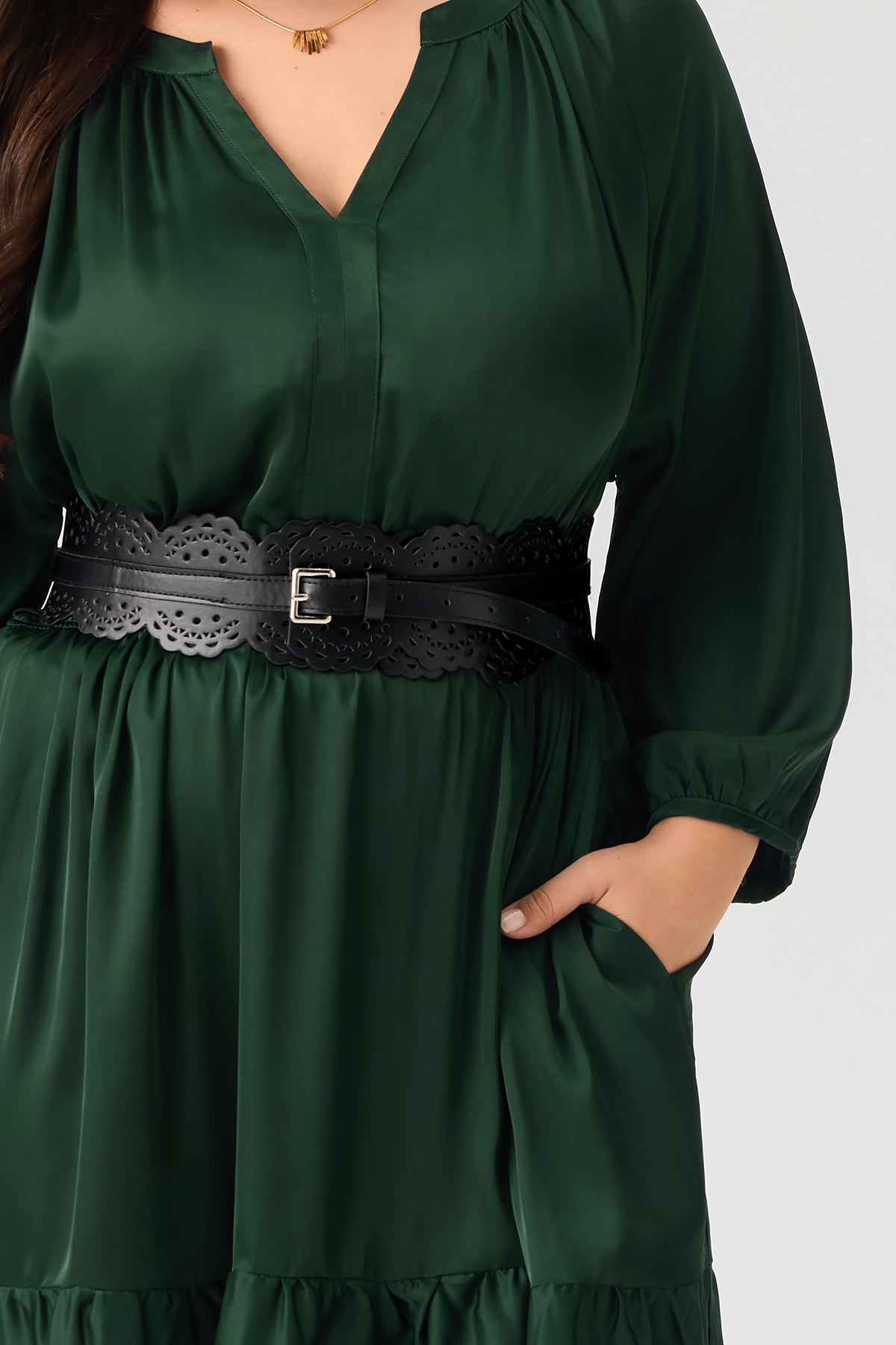 Lace Decorative Waist Leather Belt