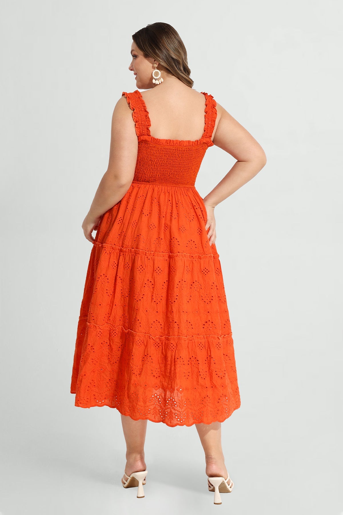 Ritera Pockets Embroidery Pinhole A-line Vacation Dress