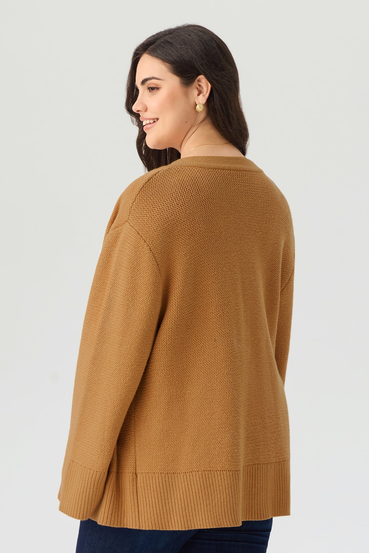 Button Front Patch Pocket Knit Cardigan